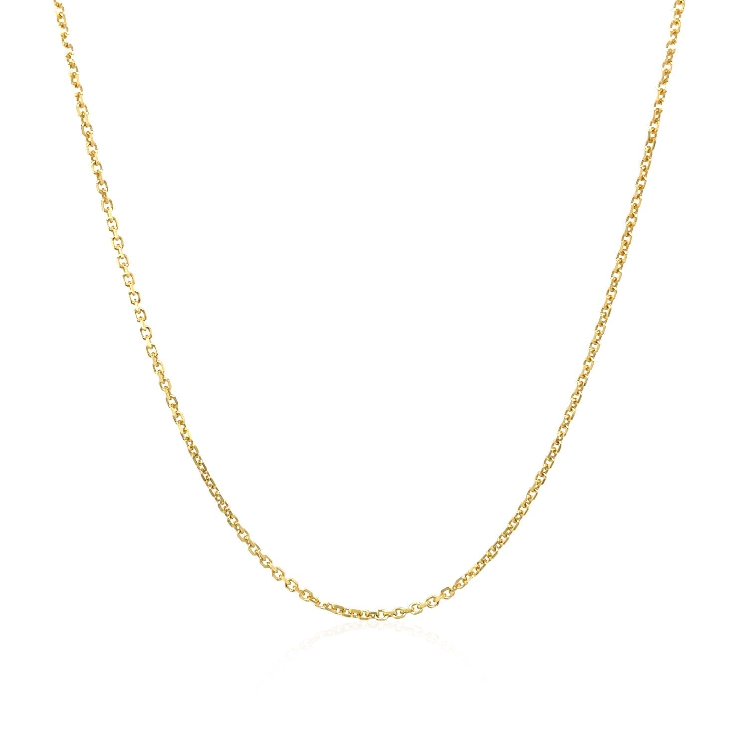 10k Yellow Gold Cable Chain 1.1mm by Bids.com