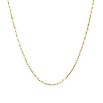 10k Yellow Gold Cable Chain 1.1mm by Bids.com