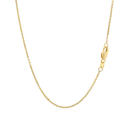 10k Yellow Gold Cable Chain 1.1mm by Bids.com
