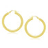14k Yellow Gold Polished Hoop Earrings (4x40mm) 