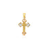 14k Tri Color Gold Cross Pendant - necklaces