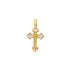 14k Tri Color Gold Cross Pendant by Avera Group