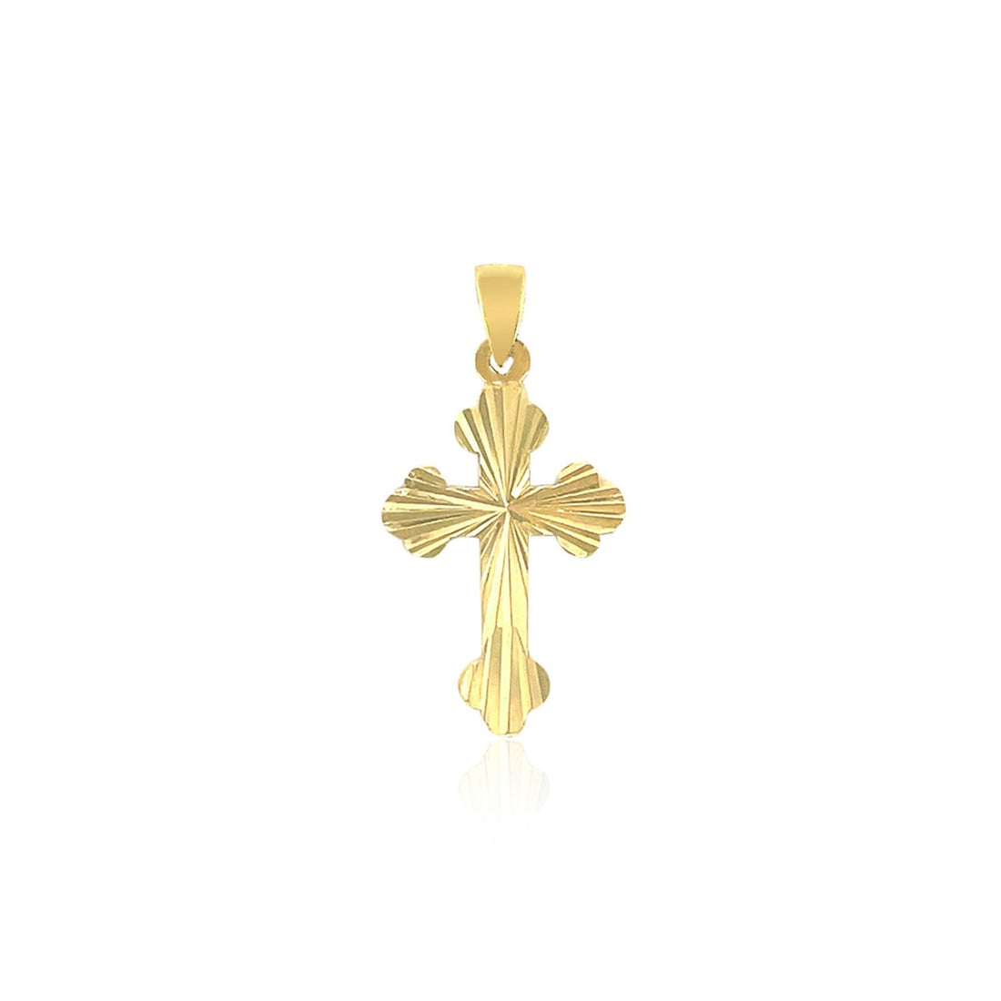 14k Tri Color Gold Cross Pendant - DestGlow