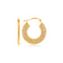 14k Yellow Gold Greek Key Small Hoop Earrings 