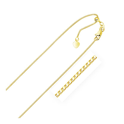 14k Yellow Gold Adjustable Box Chain 0.85mm by Bids.com