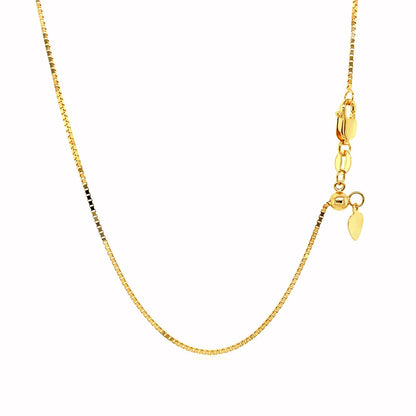 14k Yellow Gold Adjustable Box Chain 0.85mm by Bids.com