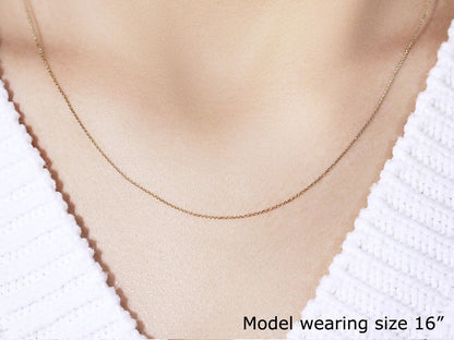 10k Yellow Gold Cable Link Chain (0.50 mm) by Bids.com