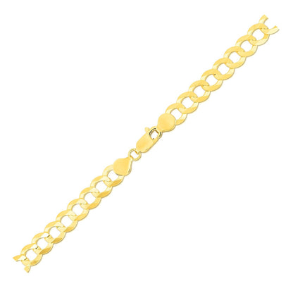 7.0mm 14k Yellow Gold Solid Curb Bracelet by Bids.com