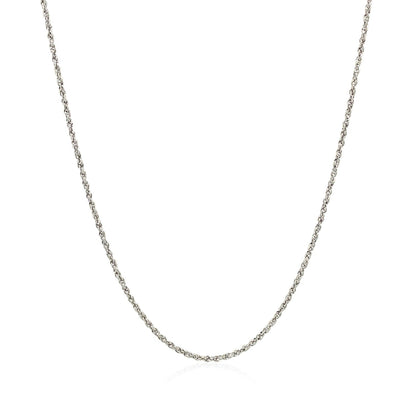 14k White Gold Adjustable Rope Chain 1.0mm by Bids.com