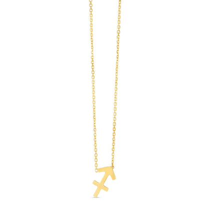 14K Yellow Gold Sagittarius Necklace by Bids.com