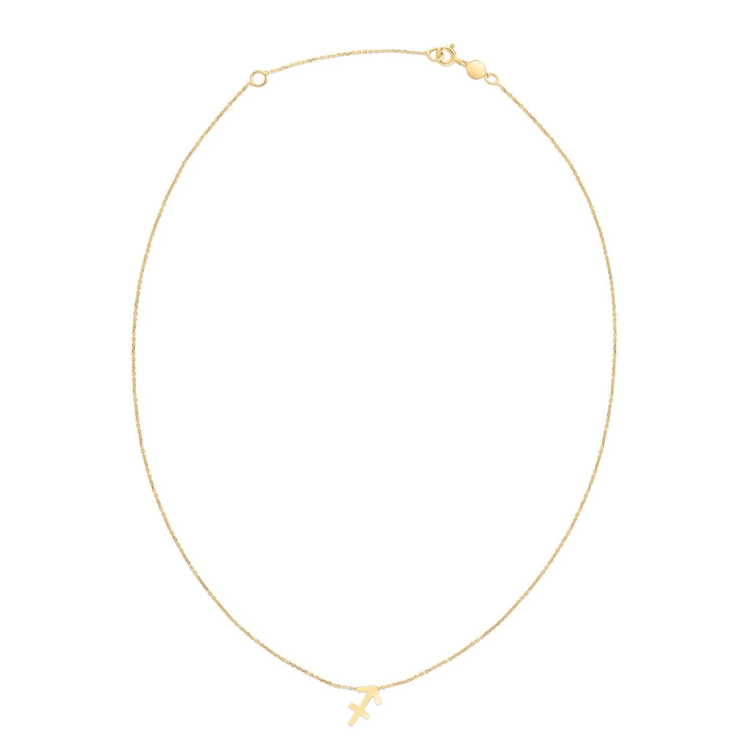 14K Yellow Gold Sagittarius Necklace by Bids.com
