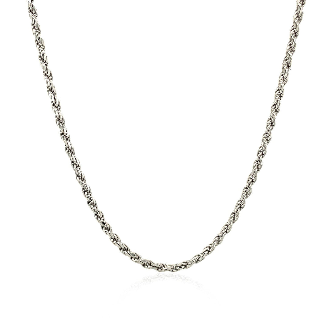 Sterling Silver 1.8mm Diamond Cut Rope Style Chain - DestGlow