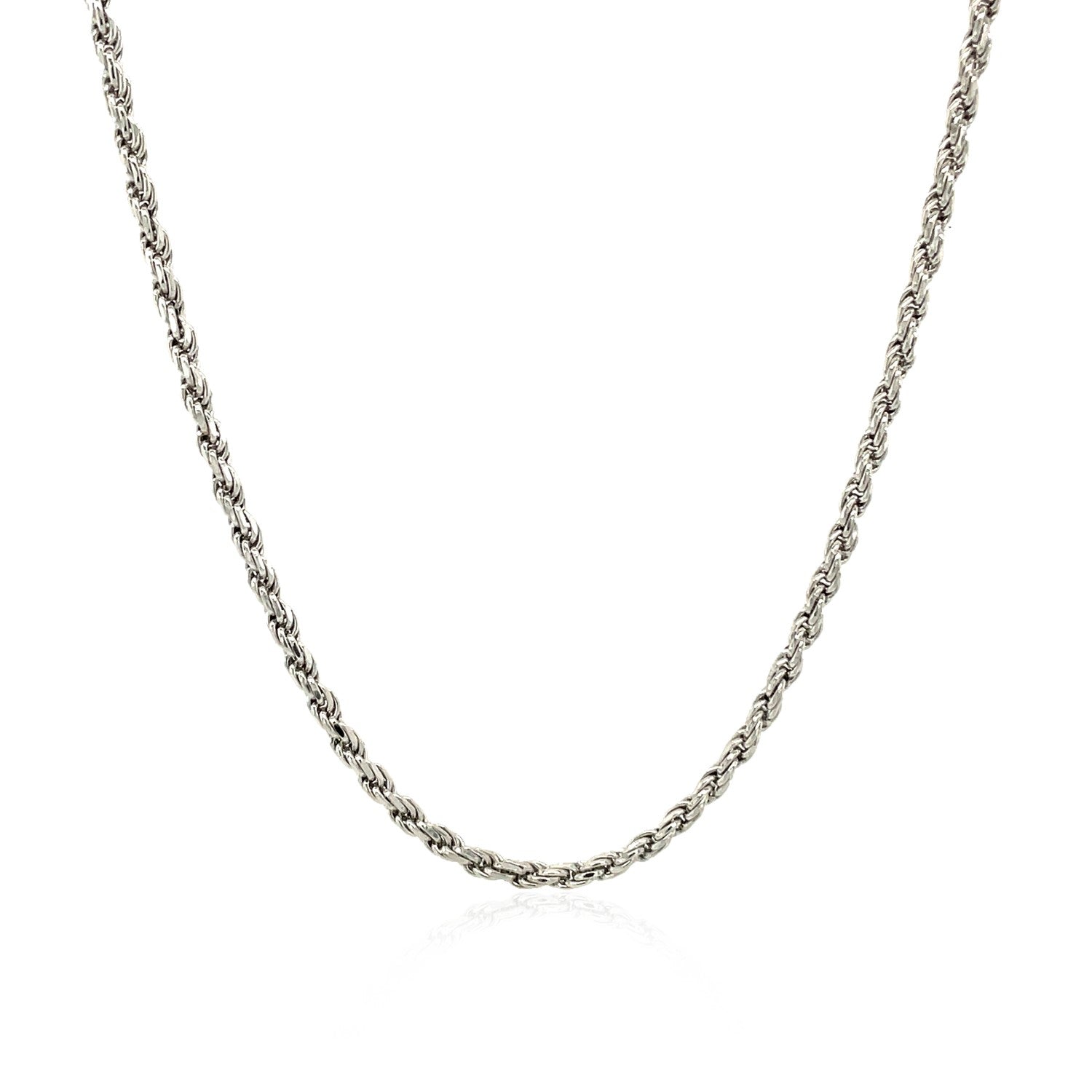 Sterling Silver 1.8mm Diamond Cut Rope Style Chain - DestGlow