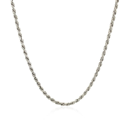Sterling Silver 1.8mm Diamond Cut Rope Style Chain - DestGlow