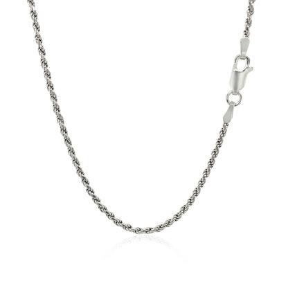 Sterling Silver 1.8mm Diamond Cut Rope Style Chain - DestGlow