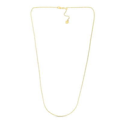 14k Yellow Gold Adjustable Rope Chain 1.0mm by Bids.com