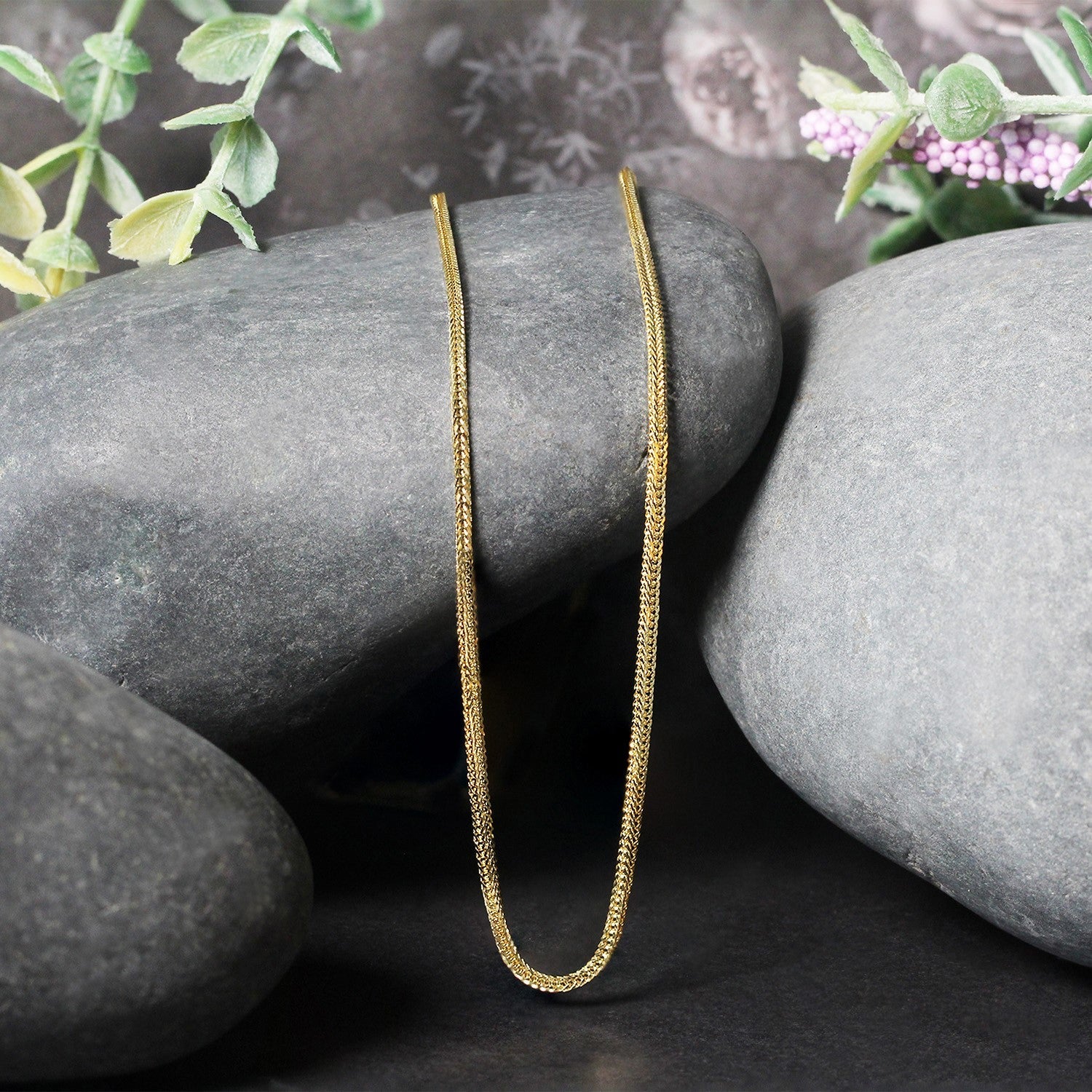 14k Yellow Gold Foxtail 1.0mm Chain by Bids.com