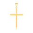14k Yellow Gold Polished Flat Cross Pendant 