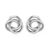 Polished Open Love Knot Earrings in Sterling Silver