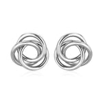 Polished Open Love Knot Earrings in Sterling Silver - DestGlow