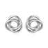 Polished Open Love Knot Earrings in Sterling Silver - DestGlow