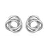 Polished Open Love Knot Earrings in Sterling Silver 