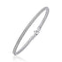 Fancy Weave Bangle in 14k White Gold (3.0mm)