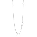14k White Gold Adjustable Box Chain 0.6mm - necklaces