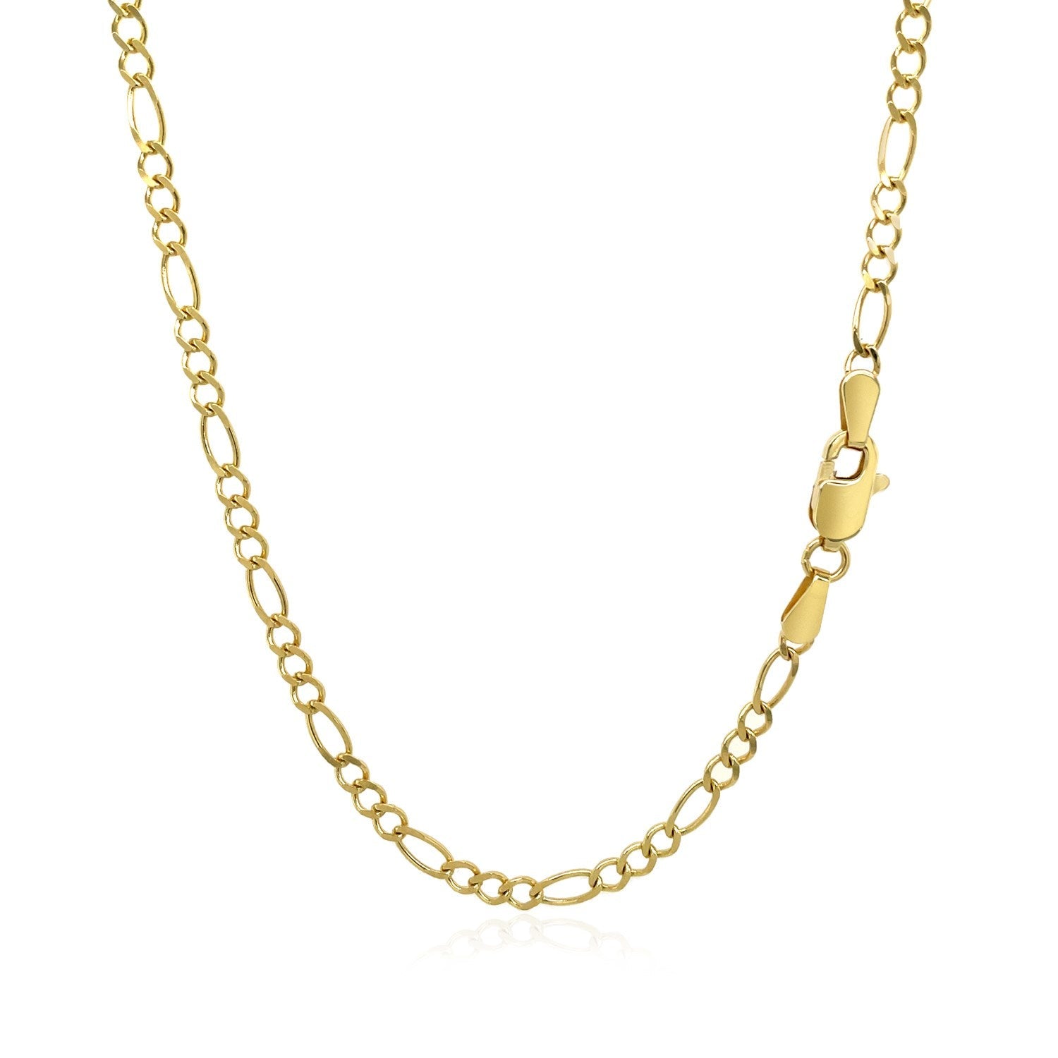 3.0mm 10k Yellow Gold Solid Figaro Chain by Bids.com