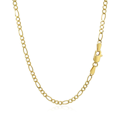 3.0mm 10k Yellow Gold Solid Figaro Chain by Bids.com
