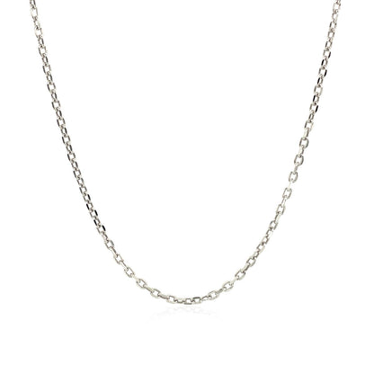 Sterling Silver Rhodium Plated Cable Chain 1.5mm by Bids.com