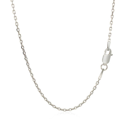 Sterling Silver Rhodium Plated Cable Chain 1.5mm by Bids.com