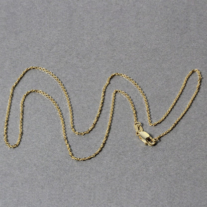 14k Yellow Gold Diamond Cut Cable Link Chain 1.1mm - DestGlow