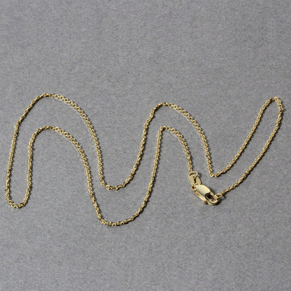 14k Yellow Gold Diamond Cut Cable Link Chain 1.1mm 