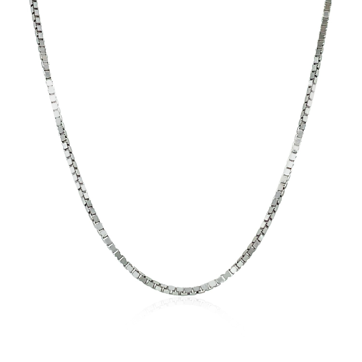 14k White Gold Classic Box Chain 1.1mm by Bids.com