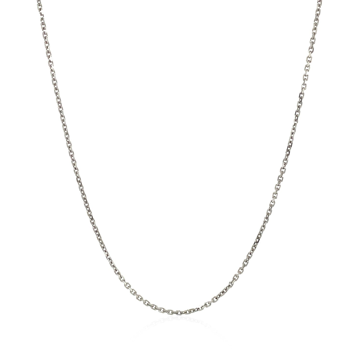 18k White Gold Cable Chain 1.1mm by Bids.com
