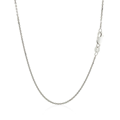 18k White Gold Cable Chain 1.1mm by Bids.com