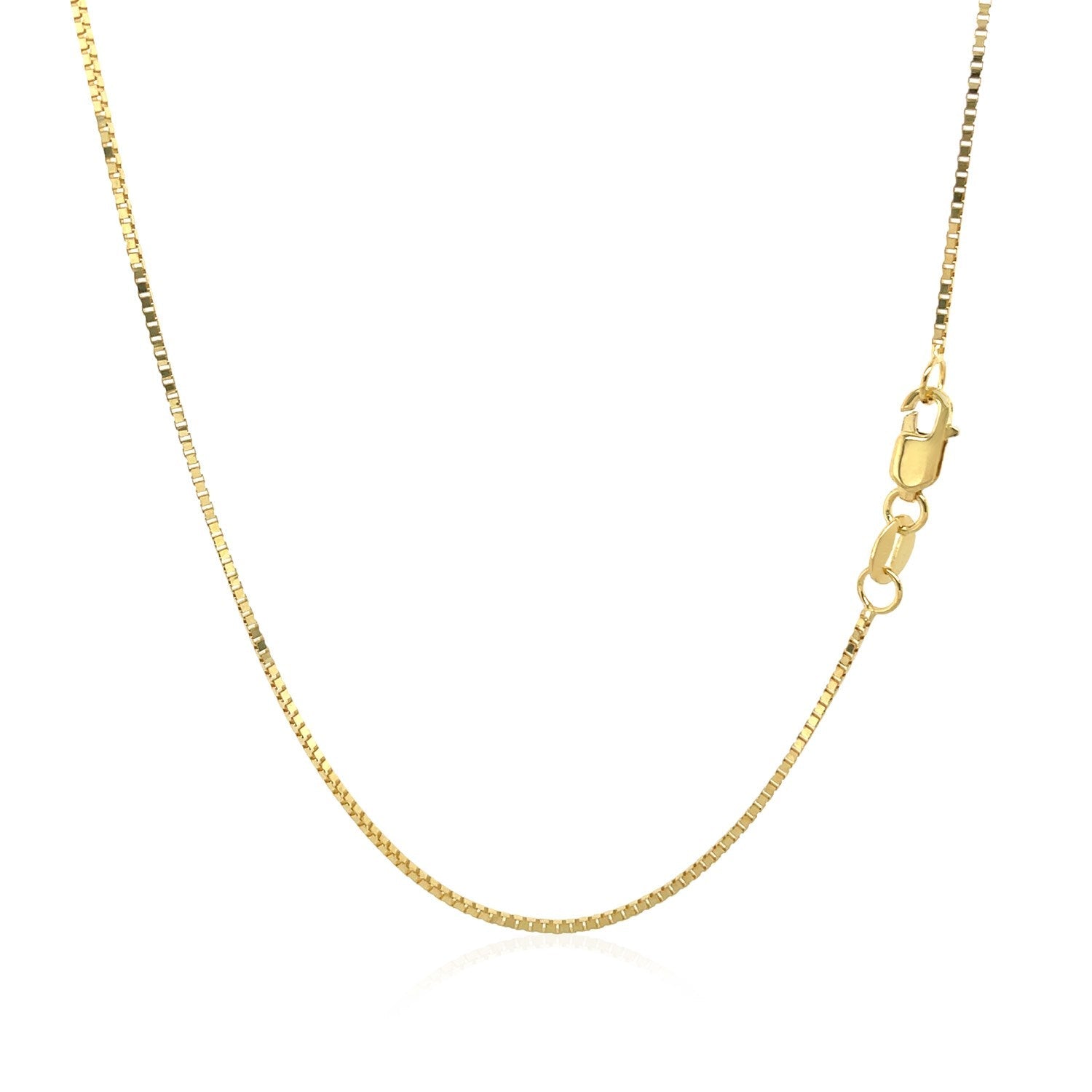 14k Yellow Gold Classic Box Chain 0.8mm by Bids.com