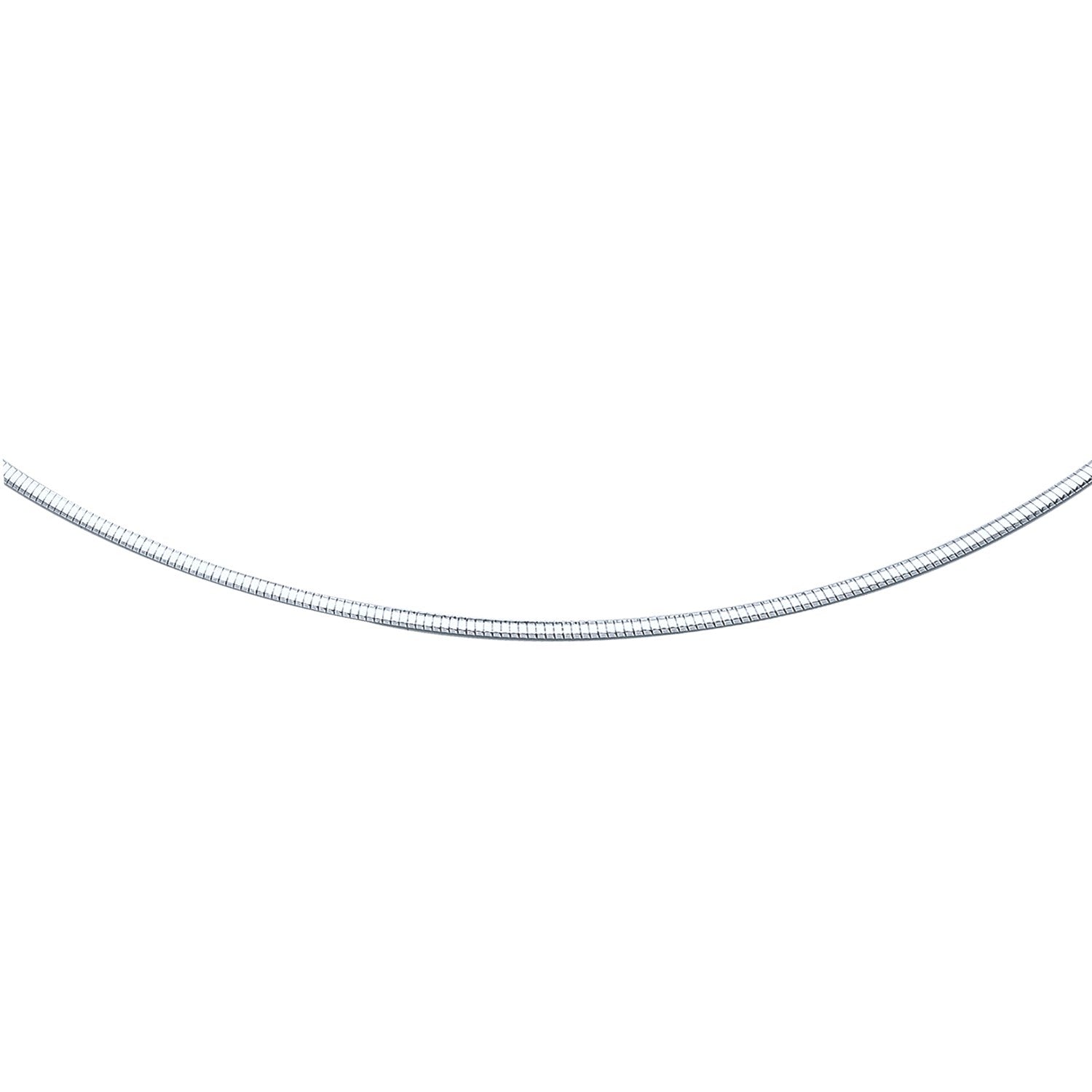 14k White Gold Classic Omega Style Chain (2 mm) by Bids.com