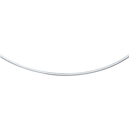 14k White Gold Classic Omega Style Chain (2 mm) by Bids.com