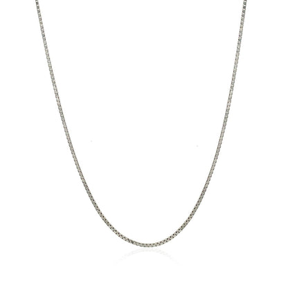 14k White Gold Classic Box Chain 1.0mm by Bids.com