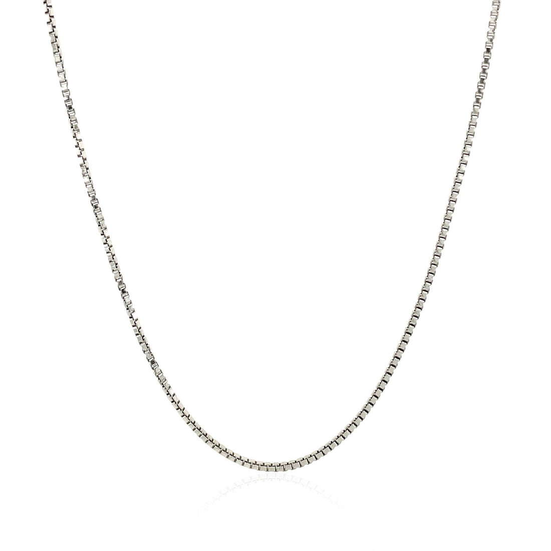 Sterling Silver Rhodium Plated Box Chain (1.10 mm) - DestGlow