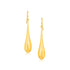 14k Yellow Gold Dramatic Drop Earrings - earrings