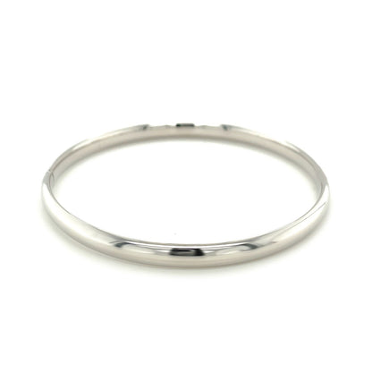 Classic Bangle in 14k White Gold (5.0mm) by Bids.com