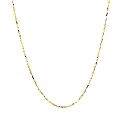 14k Yellow Gold Classic Box Chain (0.68 mm) 