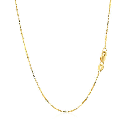 14k Yellow Gold Classic Box Chain 0.7mm by Bids.com