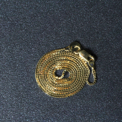 14k Yellow Gold Classic Box Chain (0.68 mm) - DestGlow