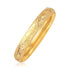 Classic Floral Carved Bangle in 14k Yellow Gold (10.0mm)