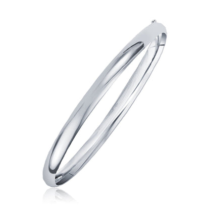 Classic Bangle in 14k White Gold (6.0mm) by Bids.com