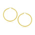 14k Yellow Gold Polished Hoop Earrings (3x30mm)